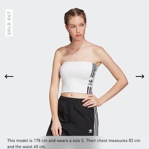 NWT Adidas white Tube Top